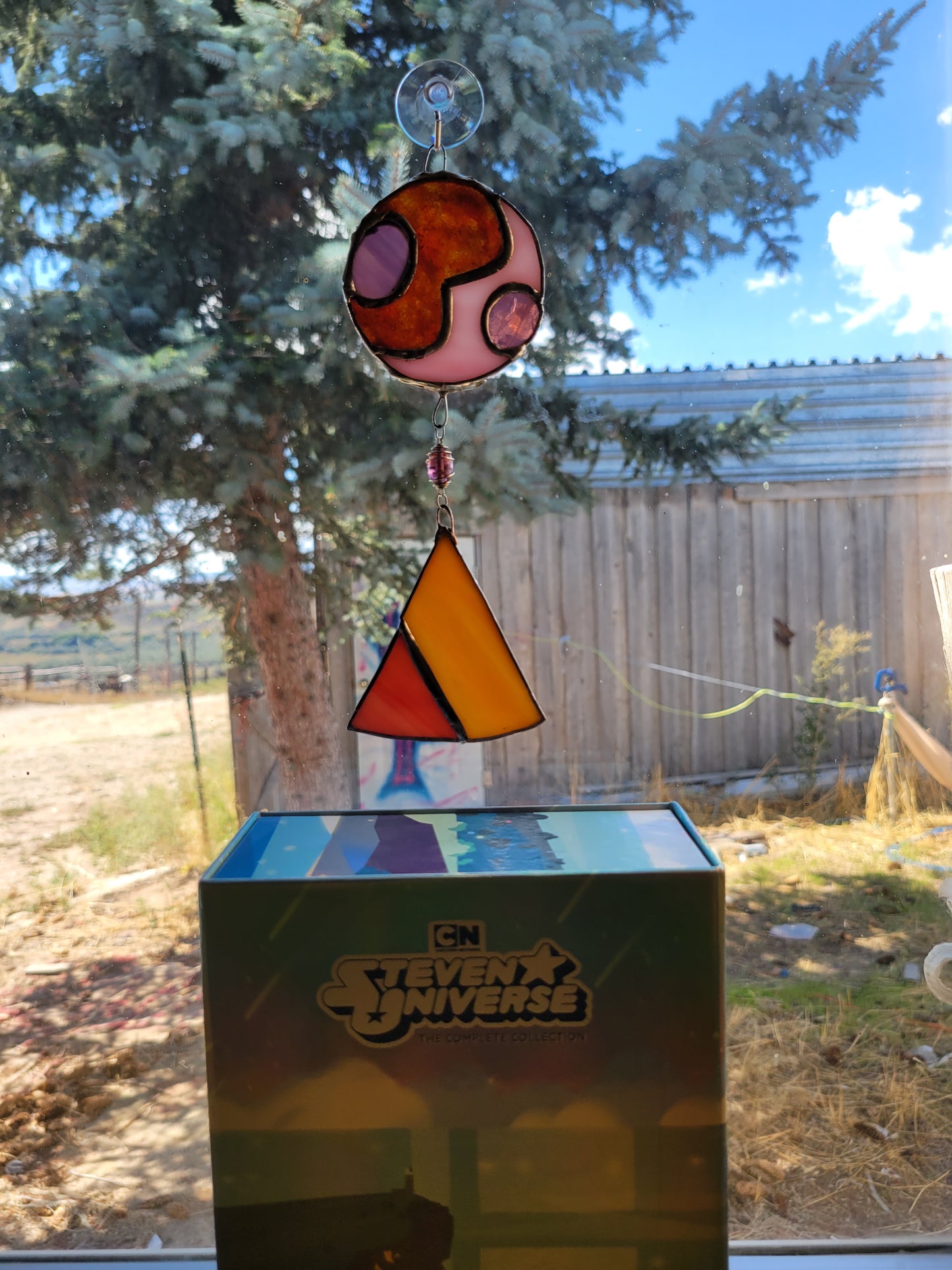 Crazy Lace Agate's Gems Steven Universe Stained Glass Suncatcher