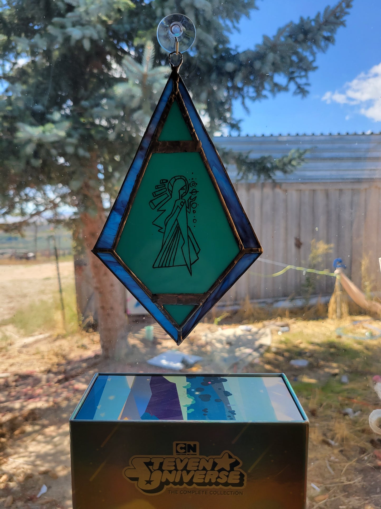 Blue Diamond Steven Universe Portrait Suncatcher