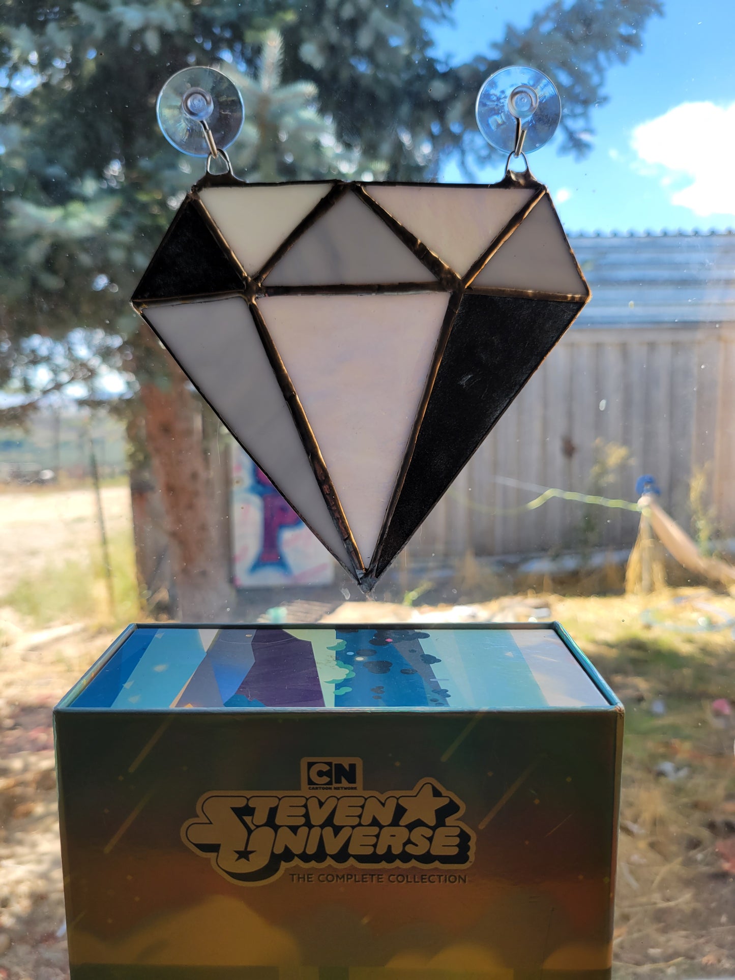 White Diamond's Gem Steven Universe Stained Glass Suncatcher