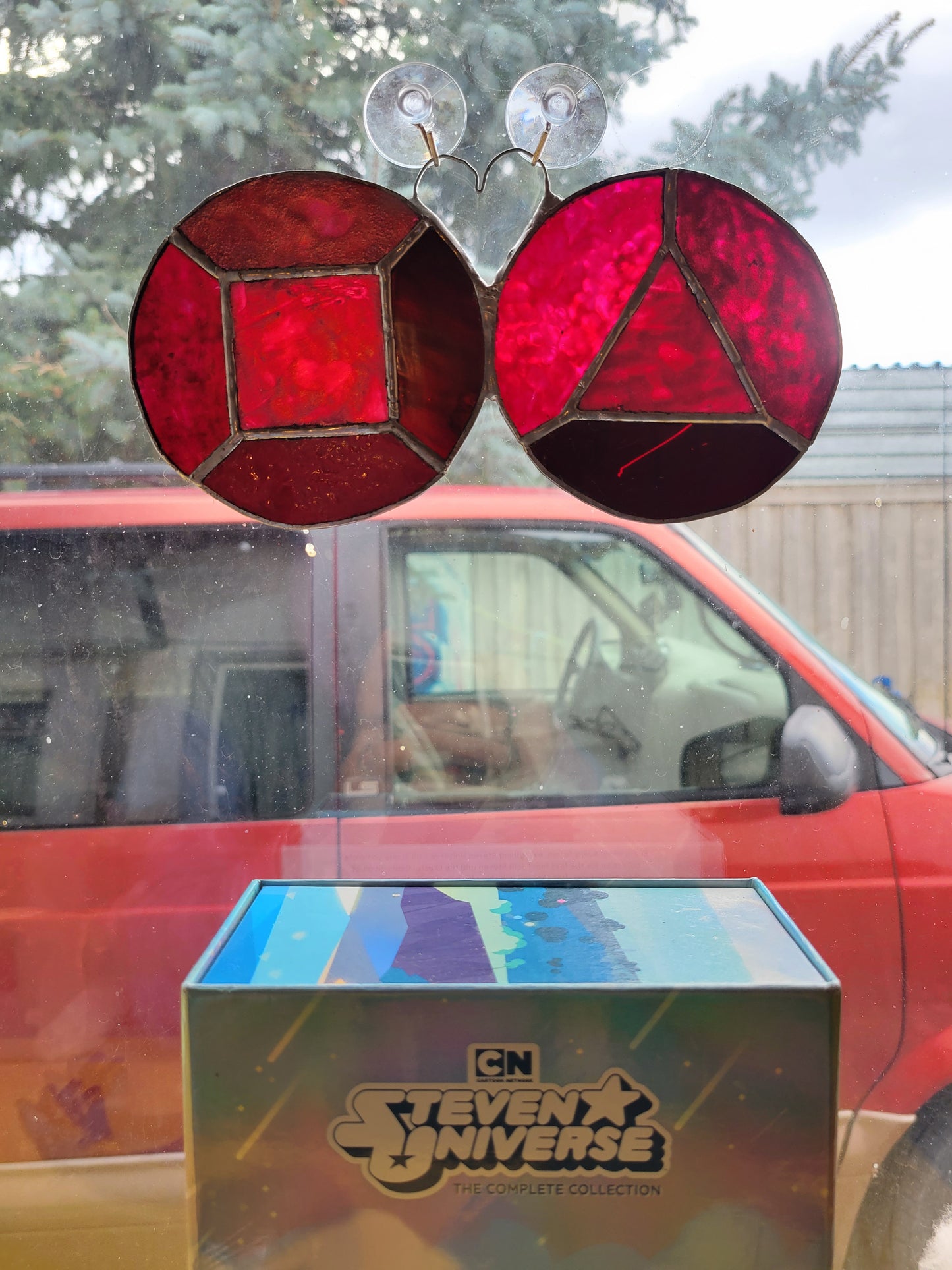 Garnet's Gems Steven Universe Stained Glass Suncatcher