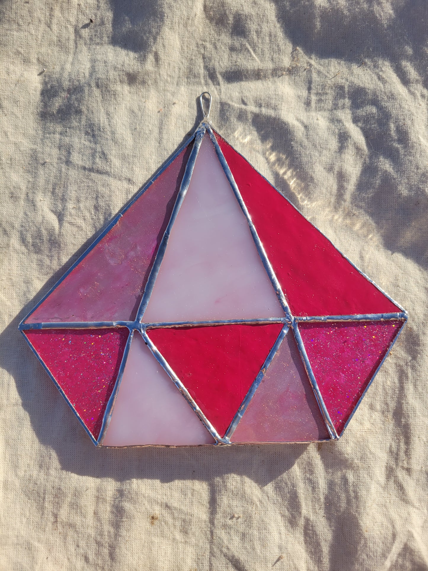 Pink Diamond's Gem Steven Universe Stained Glass Suncatcher