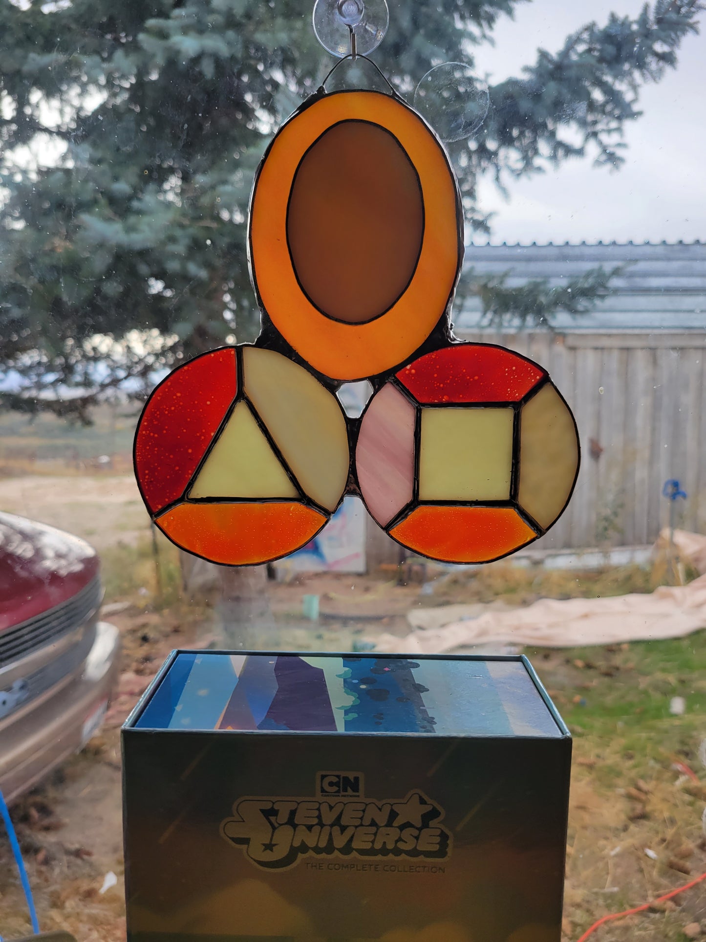 Sardonyx's Gem Steven Universe Stained Glass Suncatcher