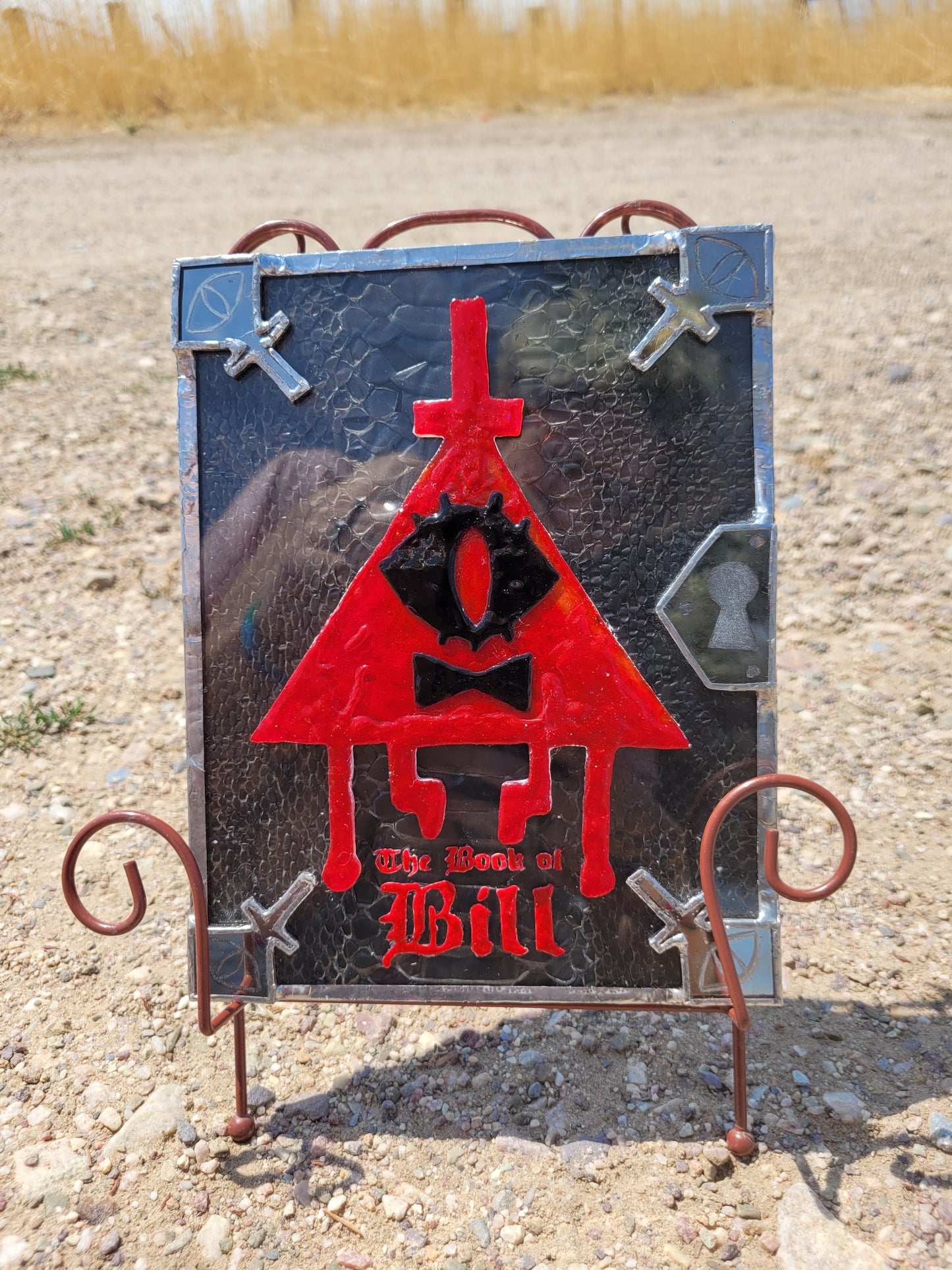 The Book of Bill Stained Glass Sculpture