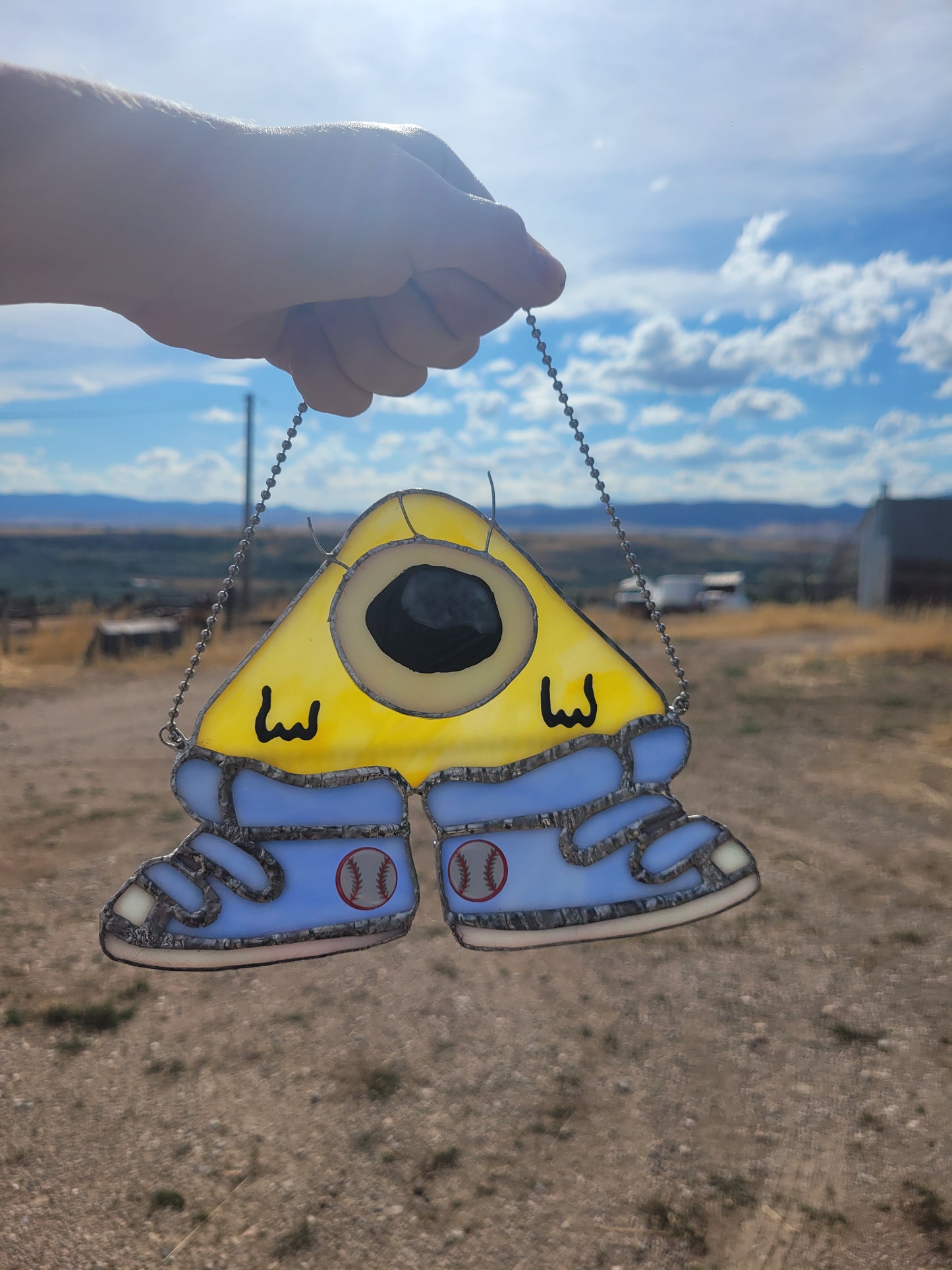 Baby Bill Cipher Stained Glass Suncatcher
