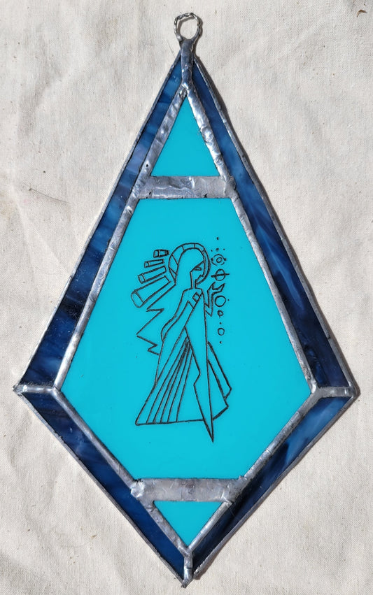 Blue Diamond Steven Universe Portrait Suncatcher