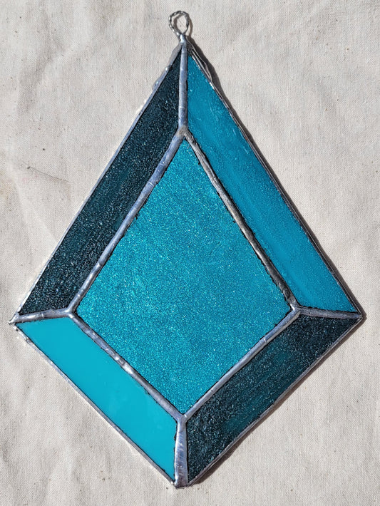 Blue Diamond's Gem Steven Universe Stained Glass Suncatcher