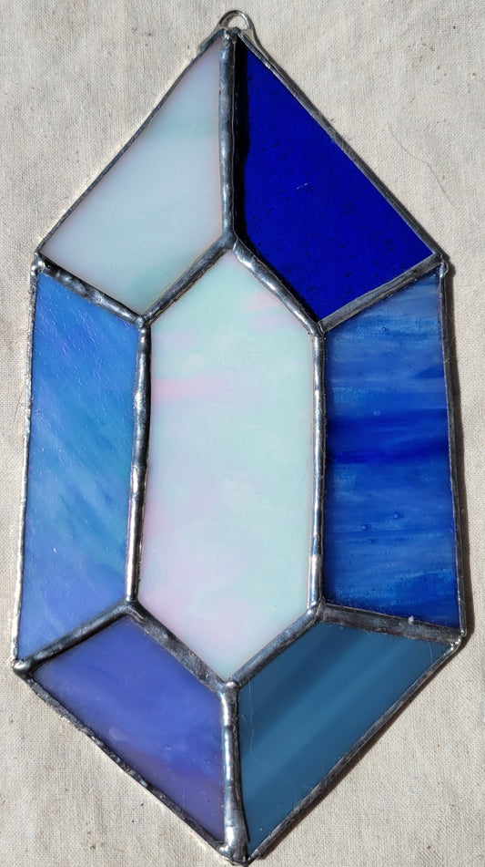 Larimar's Gem Steven Universe Stained Glass Suncatcher