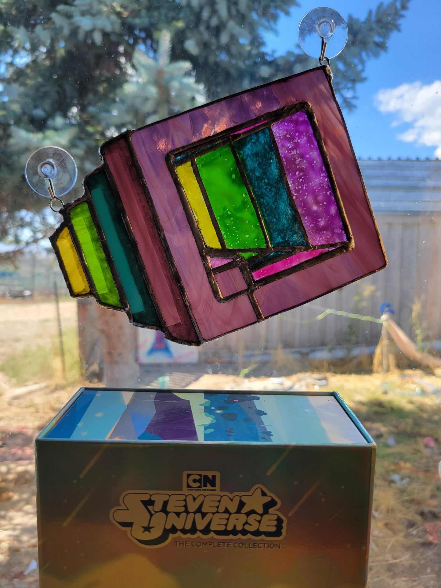 Bismuth's Gem Steven Universe Stained Glass Suncatcher