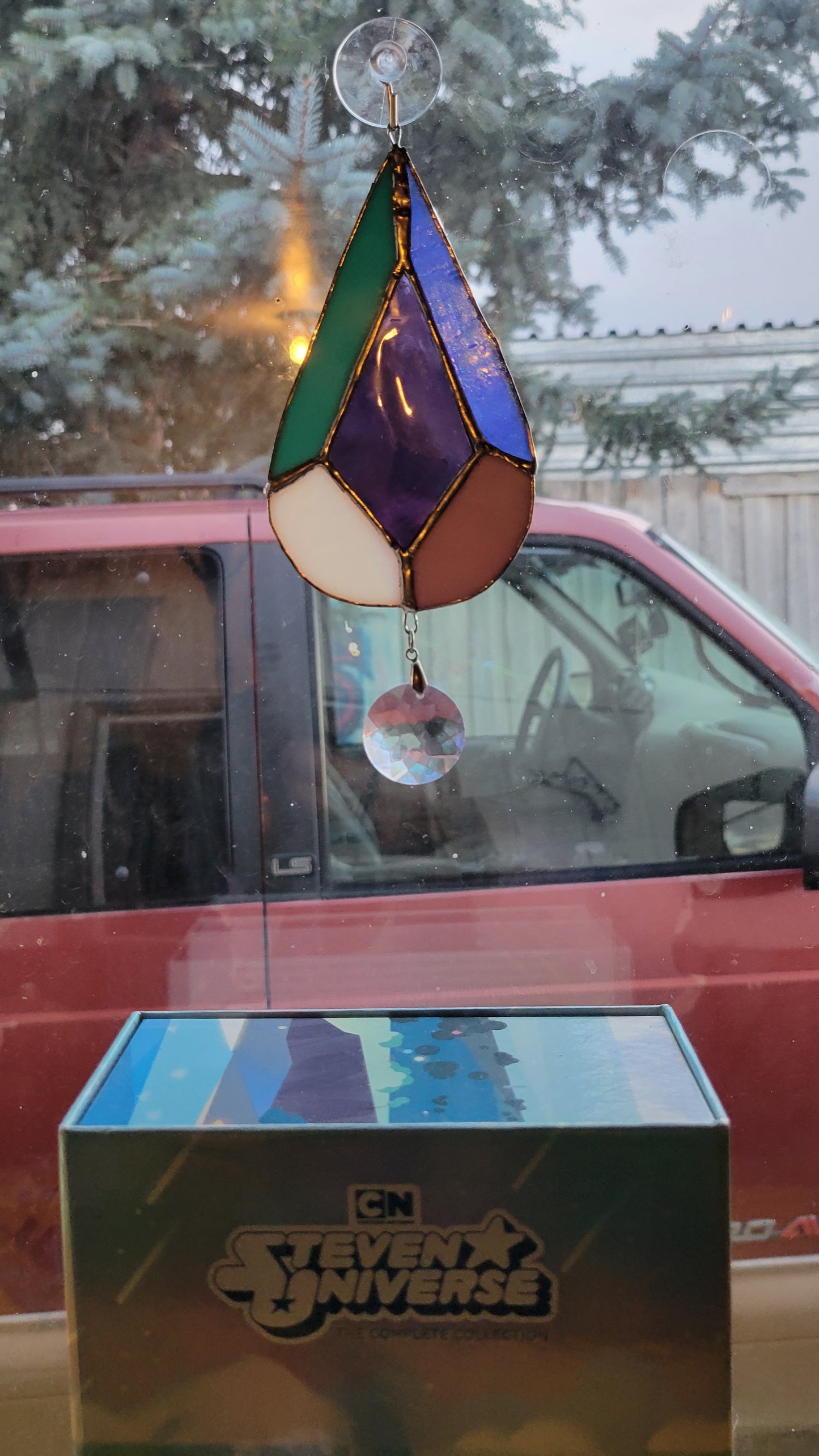 Holly Blue Agate's Gem Steven Universe Stained Glass Suncatcher