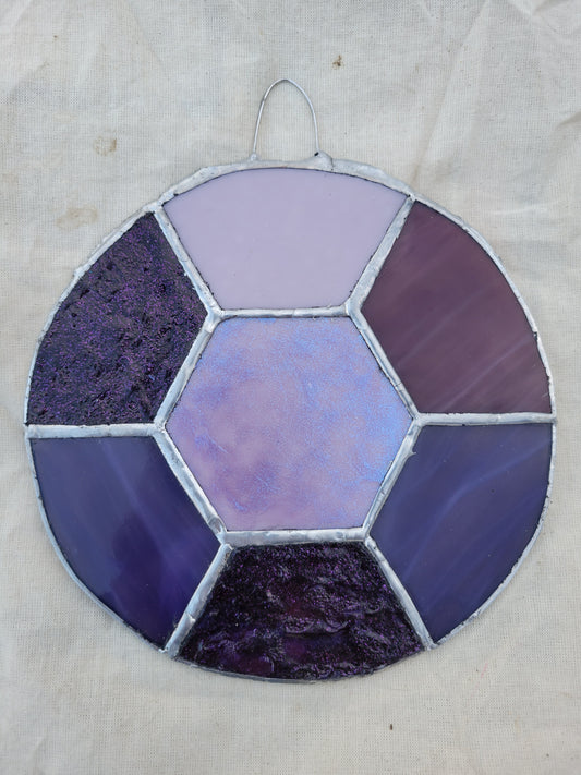 Amethyst's Gem Steven Universe Stained Glass Suncatcher
