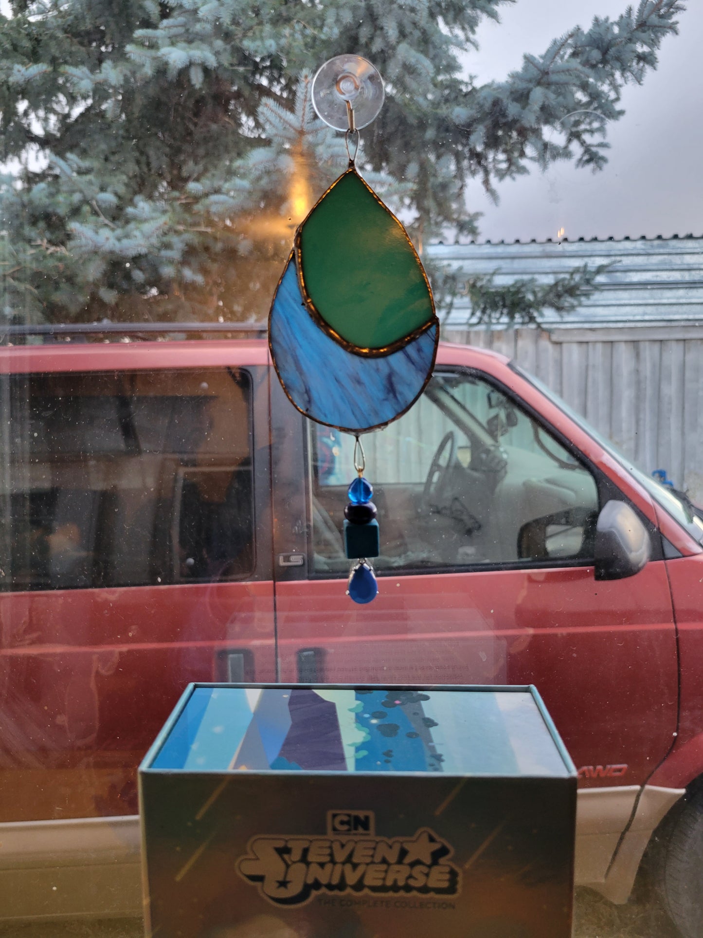 Lapis's Gem Steven Universe Stained Glass Suncatcher