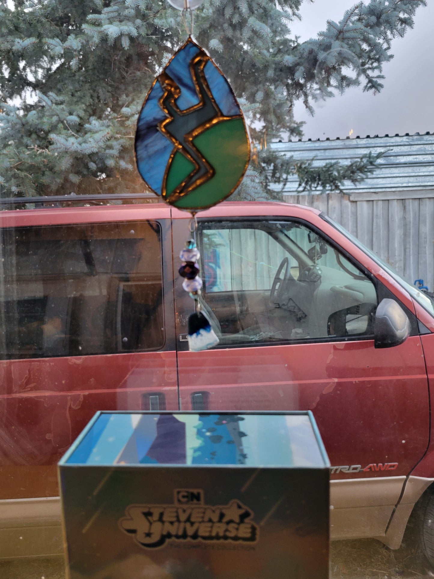Lapis's Gem Steven Universe Stained Glass Suncatcher