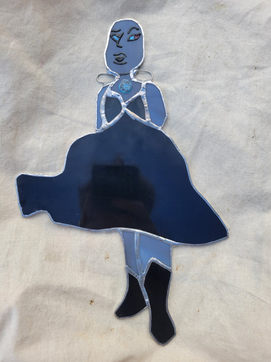 Black Diamond Steven Universe Stained Glass Suncatcher