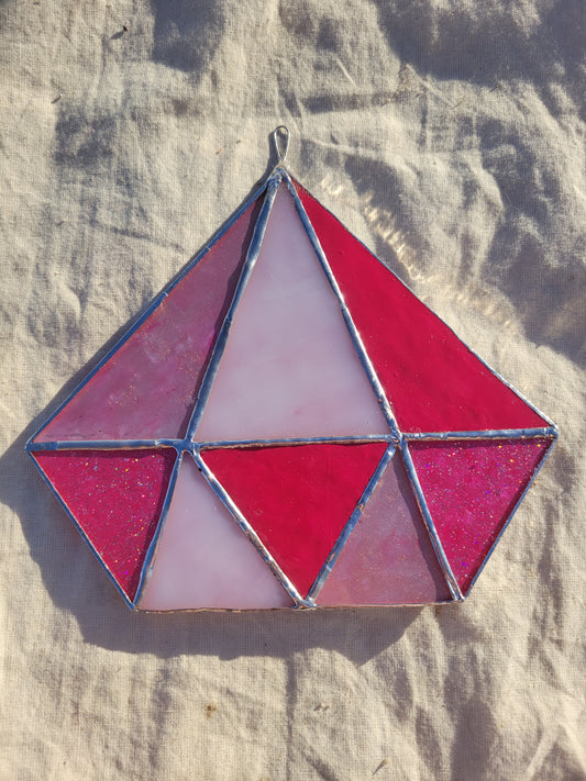 Pink Diamond's Gem Steven Universe Stained Glass Suncatcher