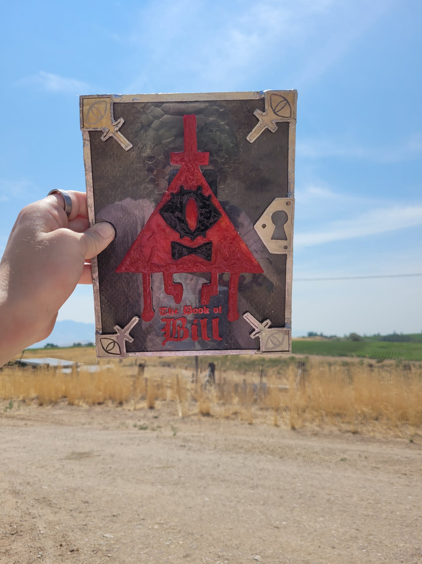 The Book of Bill Stained Glass Sculpture